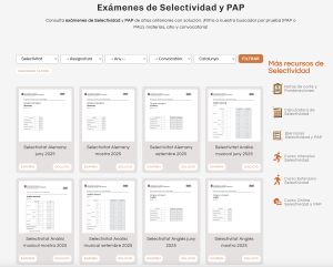 exámenes de selectividad de años anteriores con soluciones